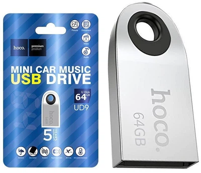 USB Флеш накопитель Hoco UD9 Insightful Smart mini car music USB drive 64GB Silver (38546)