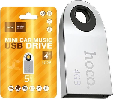 USB Флеш накопитель Hoco UD9 Insightful Smart mini car music USB drive 4GB Silver (38533)