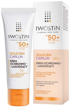 Крем сонцезахисний Iwostin Solecrin Capillin захисний заспокійливий Spf 50+ 50 мл (5902502602223)