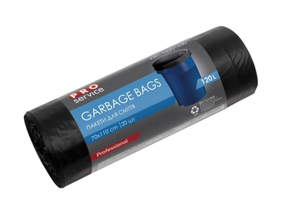 Пакети для сміття 120л/20шт PRO Standard LD, чорні