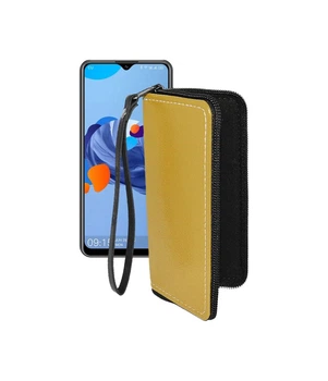 Чохол-гаманець з екошкіри для телефону Oukitel C19 Жовтий