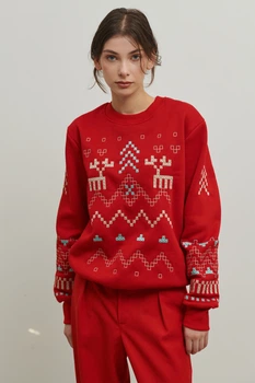 Жіночий новорічний світшот Грудень 4 L-XL UKRS-8879 UkrGlamour
