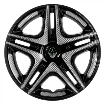 Автомобільні ковпаки STAR Дакар Super Black R14 4 шт. (з логотипом Renault)