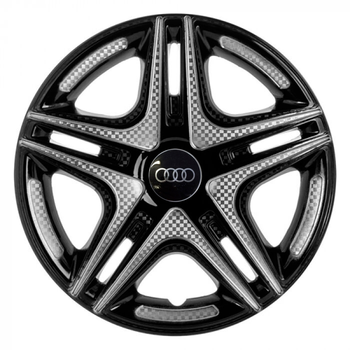 Автомобільні ковпаки STAR Дакар Super Black R14 4 шт. (з логотипом Audi)