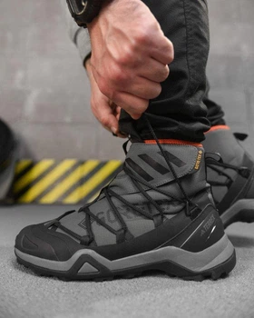 Мужские зимние термо кроссовки на меху Gore-Tex 44р серые (90038)