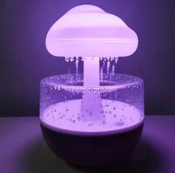 Нічник та зволожувач повітря Гриб RAIN HUMIDIFIER з підсвічуванням та ефектом дощу