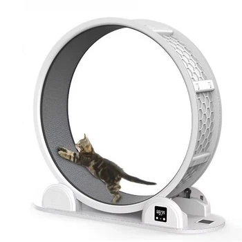 Беговое колесо для котов CutePet R04 XL с одометром для средних и крупных пород кошек Цвет Белый