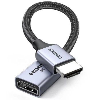 Кабель UGREEN HD165 удлинитель HDMI 2.1 4K 120HZ 8K 60HZ 17cm (6941876215188)