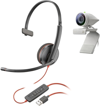 Zestaw kamery internetowej Poly Studio P5 USB HD Webcam Bundle with Blackwire C3210 (2200-87120-025)