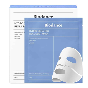 Коллагеновая гидрогелевая маска 4 шт для глубокого увлажнения Biodance Hydro Cera-nol Real Deep Mask 4шт