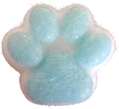 Пухнаста лапка сквіші антистрес UFT Squish Cat Paw Fluffy 12 Whitw blue (UFTSCP1Fluffy12wb)