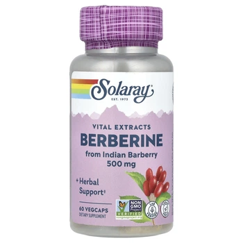 Берберин, Berberine, Solaray, 500 мг, 60 капсул