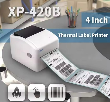 Набір для друку ТТН-наліпок (100х100): Принтер XPRINTER 420B + Рулон наліпок