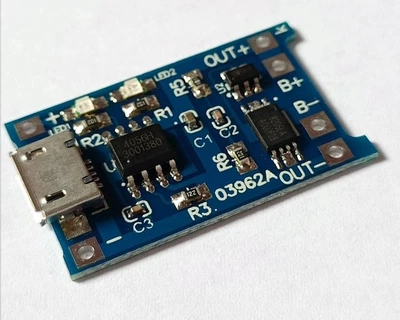 Micro USB контроллер заряда TP4056 литиевых LI-ION аккумуляторов 18650 Зарядное устройство с защитой (46)