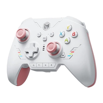 Беспроводной игровой геймпад BIGBIG WON Rainbow 2 Se джойстик Bluetooth контроллер PC Switch IOS Android Белый с розовым