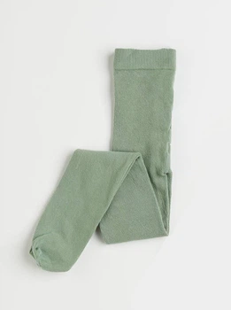 Колготки хлопковые однотонные для девочки H&M 0293433-055 122-128 см (6-8 years) хаки