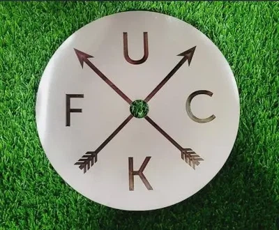 Блюдце для кальяна "F*UKC" из нержавеющей стали, 19 см