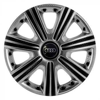 Автомобільні ковпаки STAR DTM Super Silver R15 4 шт. (з логотипом Audi)