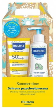  Zestaw Mustela Summer Time Hydra Bebe mleczko do ciala 300 ml + mleczko przeciwsloneczne 100 ml (5905794263226)