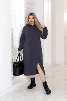 Fashions • Жіноча спортивна сукня Era Fashions 54-56 графіт (8014-фг)