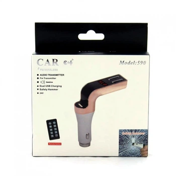 FM-трансмиттер CM 590 BT Bluetooth AUX проигрывание музыки громкая связь