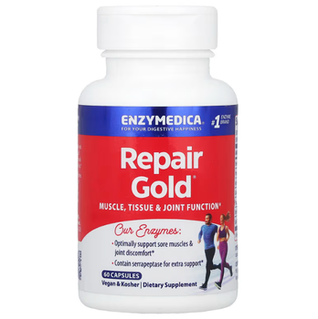 Серрапептаза для суставов, Repair Gold, Enzymedica, 60 капсул
