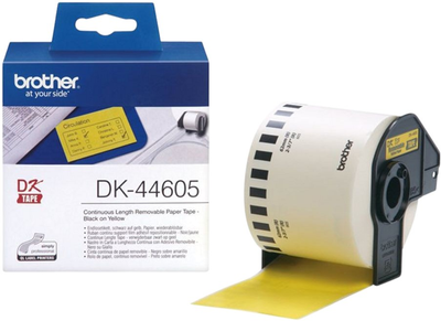 Стрічка для етикеток Brother DK44605 62 мм x 30.5 м Yellow (TZE251CIV)