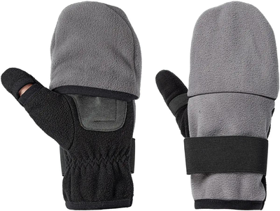 Перчатки Viking Fishing Ice Pro Gloves L (fleece) 5 cut finger+cover ц:grey-graphite