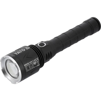 Ліхтар Yato LED-діодний акумулятор Li-Ion 7.4 В (5 Ач) режими 8000/4500/1150 Lm (зарядка від USB) YT-085601