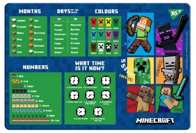 Підкладка настільна 43 x 29см Yes англійська Minecraft