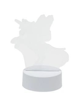 Ночник-светильник акриловый светодиодный 3D Единорог с USB питание 5 В. Белый