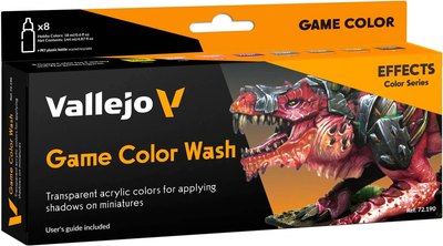 Набір акрилових фарб Vallejo Game Color 72.190 Game Color Wash 8 шт x 18 мл (8429551721905)