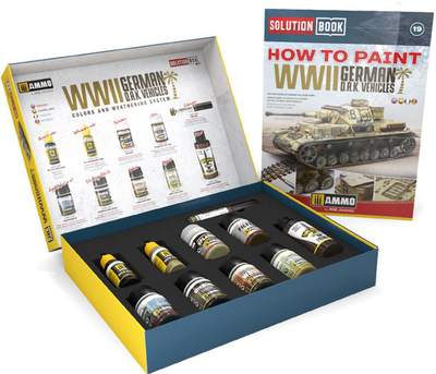 Набір Ammo Solution Box Mini 19 WWII Німеччина DAK Vehicles Colors and Weathering System (8432074079026)