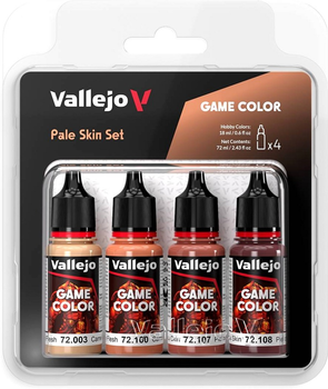 Zestaw farb akrylowych Vallejo Game Color 72.379 4 x 18 ml Pale Skin (8429551723794)