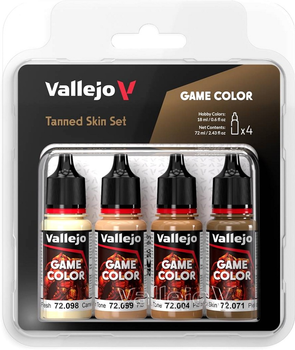 Zestaw farb akrylowych Vallejo Game Color 72.380 4 x 18 ml Tanned Skin (8429551723800)