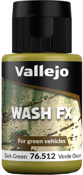 Farba Vallejo Wash FX 76.512 35 ml Dark Green (8429551765121)