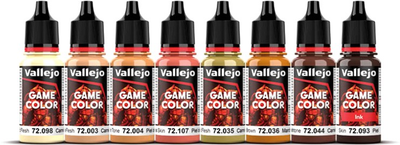 Zestaw farb akrylowych Vallejo Game Color 72.187 Kit Skin Tone 8 szt x 18 ml (8429551721875)