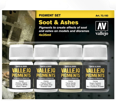 Zestaw pigmentów Vallejo Soot & Ashes 73.193 4 szt x 35 ml (8429551731935)