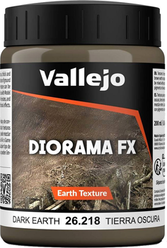 Паста Vallejo Diorama FX Earth Textures 26.218 200 мл Dark Earth (8429551262187)