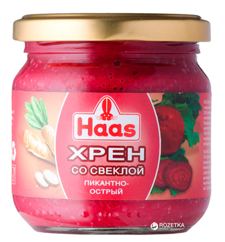 Хрін Haas з червоним буряком 212 мл (4001751039666)