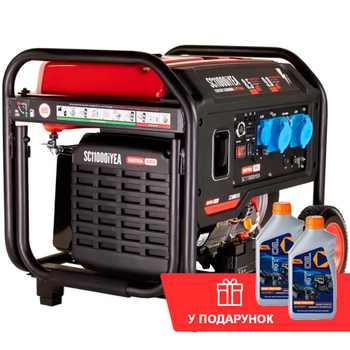 Інверторний бензиновий генератор КВІТКА PRO SC11000iYEA + олива (9 кВт, є вихід під ATS) (110-7043)
