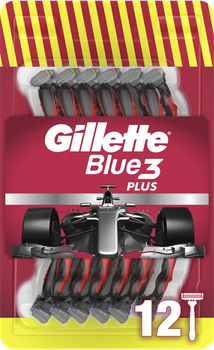 Одноразові станки для гоління (Бритви) чоловічі Gillette Blue3 Plus Nitro 12 шт (8700216148146)