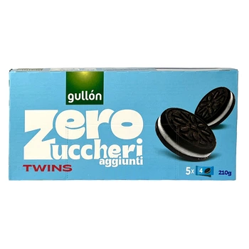 Печиво GULLON пісочне сендвіч без цукру та пальмової олії twins zero zuccheri 210г