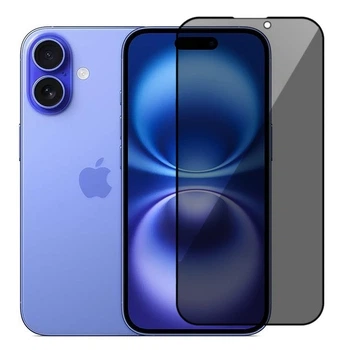 Защитное стекло Fiji Privacy для Apple iPhone 16 антишпион Anti-peeping полная проклейка черный