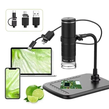 Цифровой микроскоп AN104 50-1000Х с подставкой и подсветкой (Type C / Micro USB / USB)
