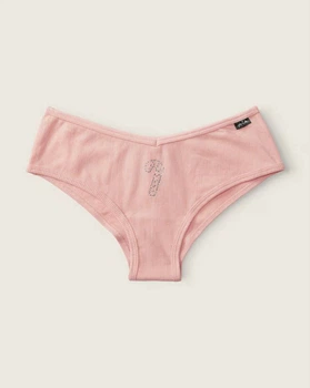 Трусики жіночі Cotton Cheekster Panty Peach Victoria's Secret Pink М світло-рожеві