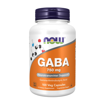 Gaba 750 мг Now Foods Габа (ГАМК - Гамма-аміномасляна кислота) 100 капсул
