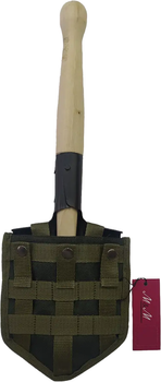 Саперна лопата М&М МСЛ50 Чорна в чохлі з MOLLE 2 Olive green Хакі (213358)