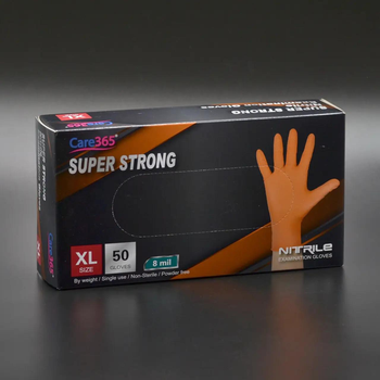 Перчатки нитрил суперпрочные "Care365" Super Strong (XL) 8 грамм