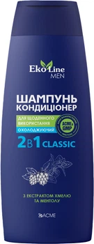 Шампунь-кондиціонер Acme EKO Line MEN Classic два в одному для всіх типів волосся з ефектом охолодження 400 мл (4823115503282)